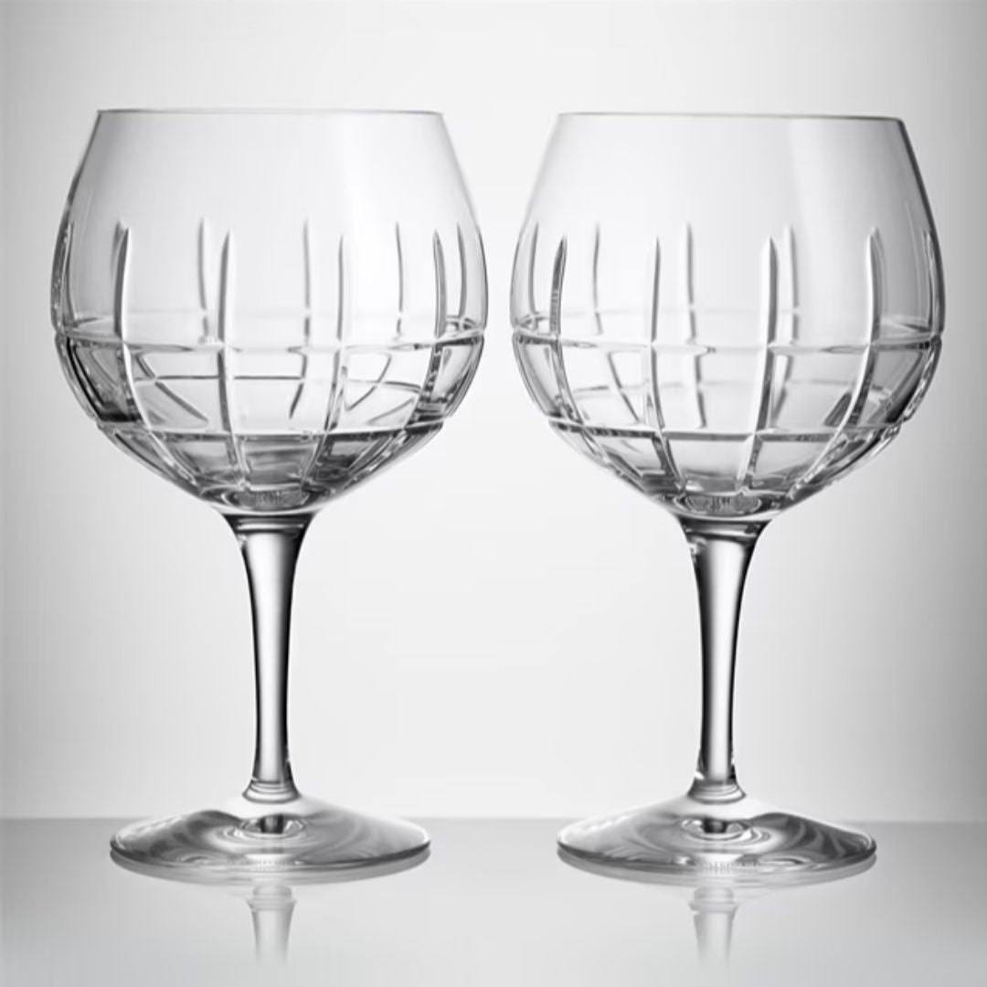 WATERFORD BALLOON GIN GLASS PAIR