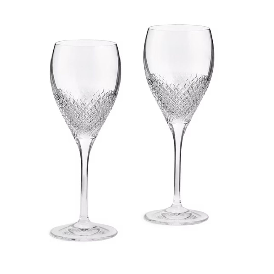 VERA WANG DIAMOND MOSAIC GOBLET PAIR