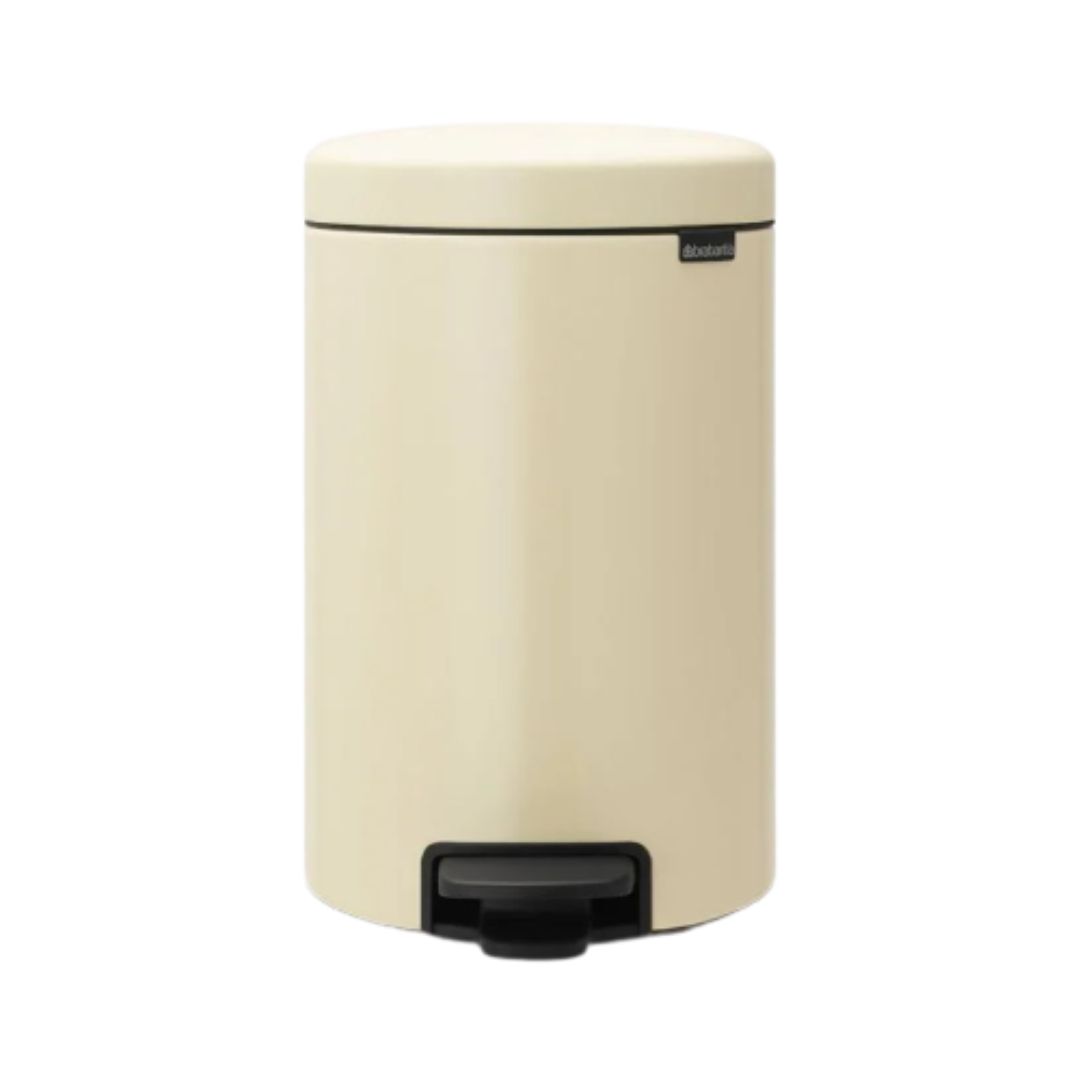 BRABANTIA 12LTR PEDAL BIN NEWICON | ALMOND