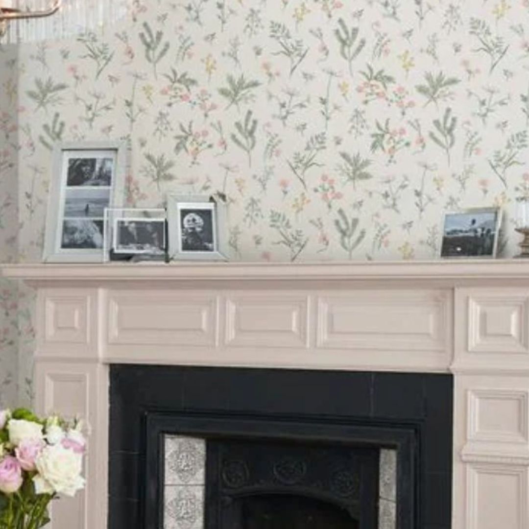 LAURA ASHLEY CROSSWELL CORAL PINK WALLPAPER