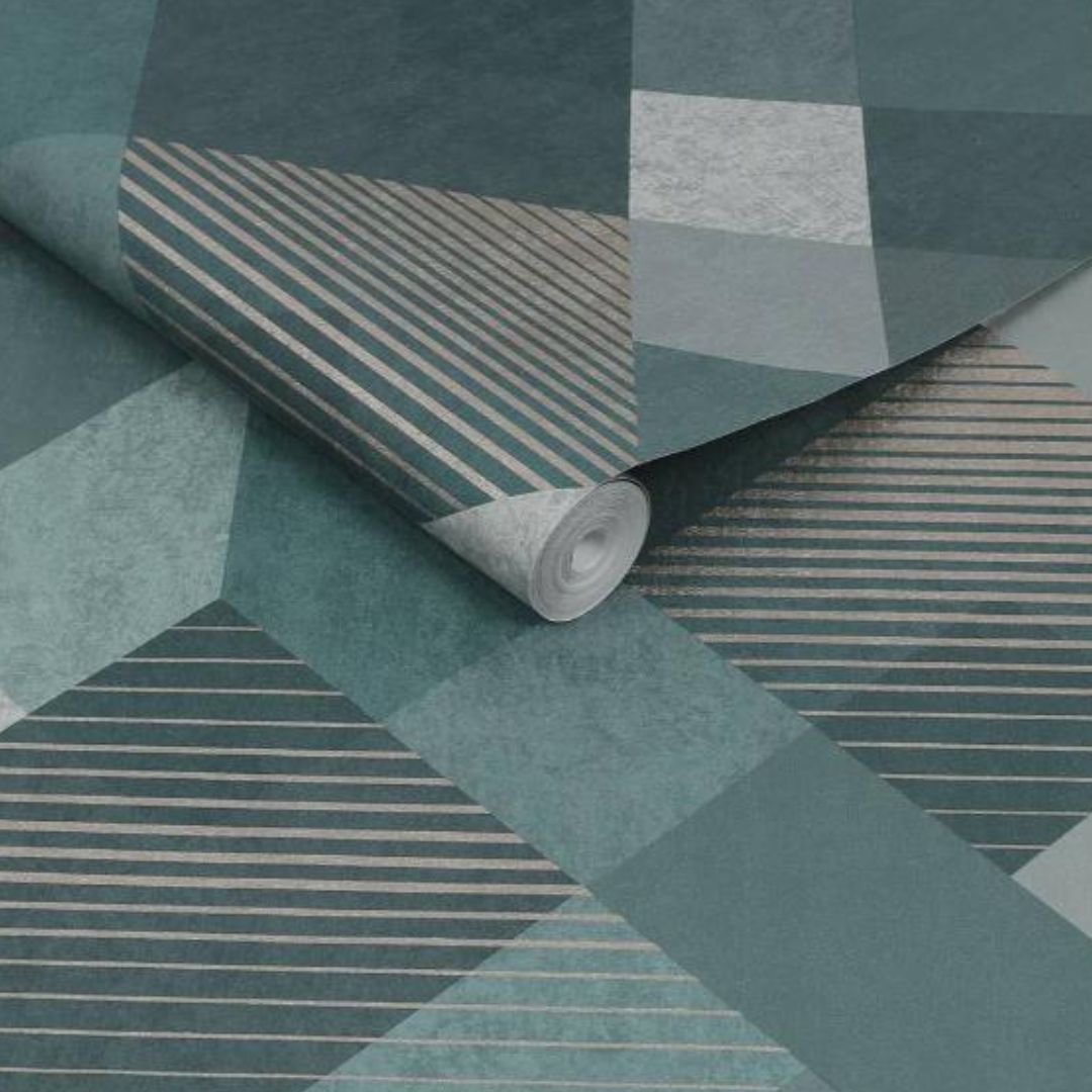 GRAHAM & BROWN KALEIDOSCOPE EMERALD WALLPAPER