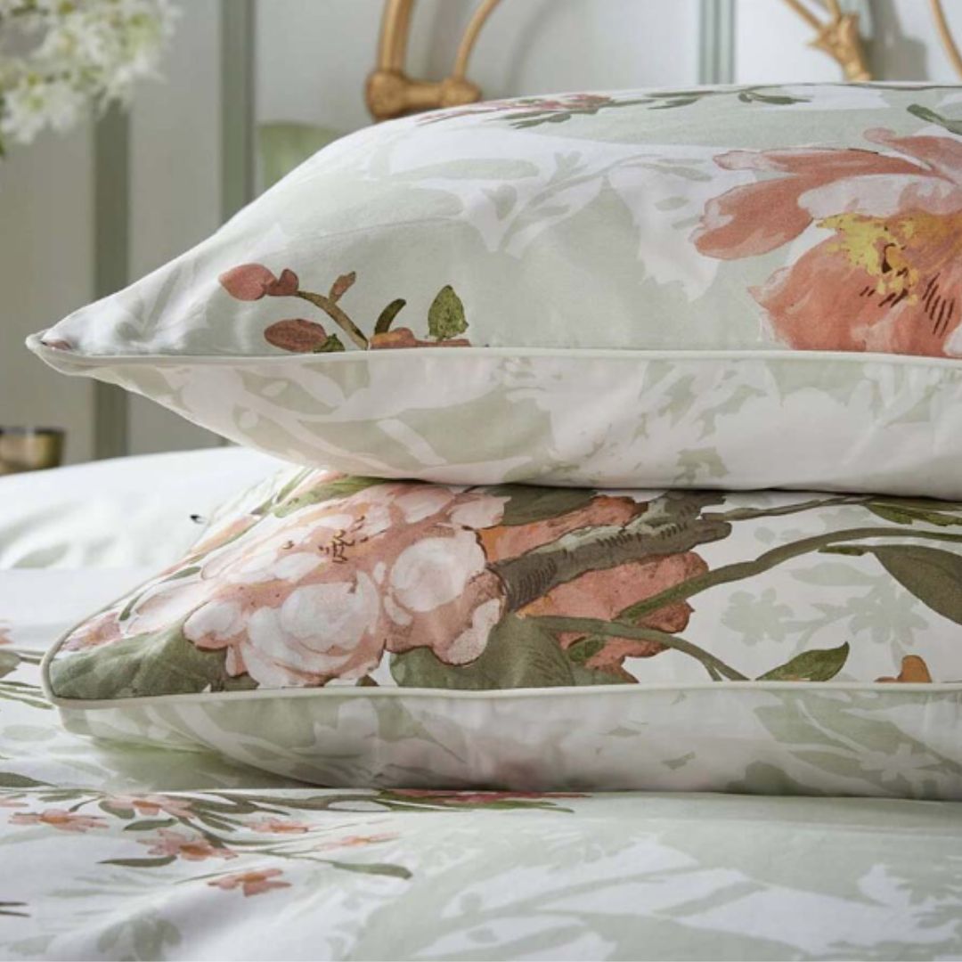 GRAHAM & BROWN VENETIAN SAGE DOUBLE DUVET COVER SET