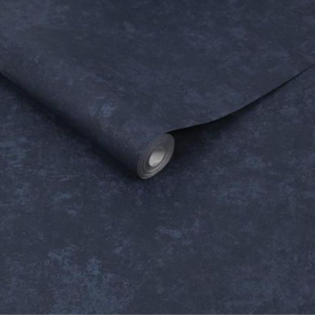 GRAHAM & BROWN ORGANIC PLAIN NAVY WALLPAPER