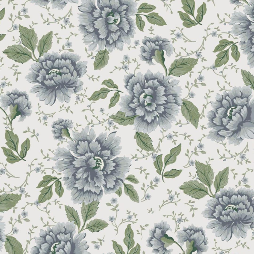 LAURA ASHLEY PICKWORTH POSY PALE SEASPRAY BLUE WALLPAPER