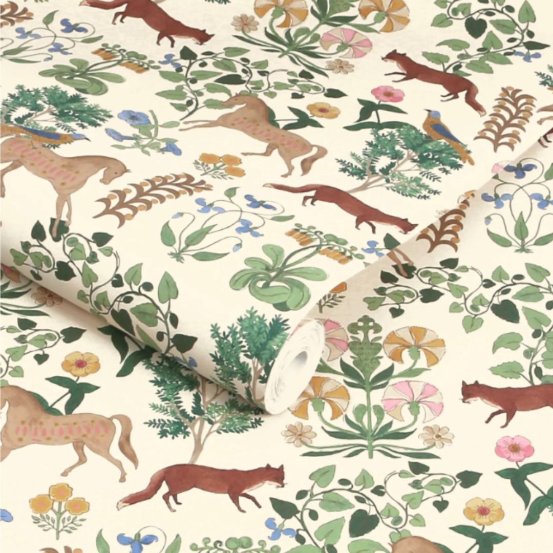 Joules Multi Folk Forest Floral Wallpaper