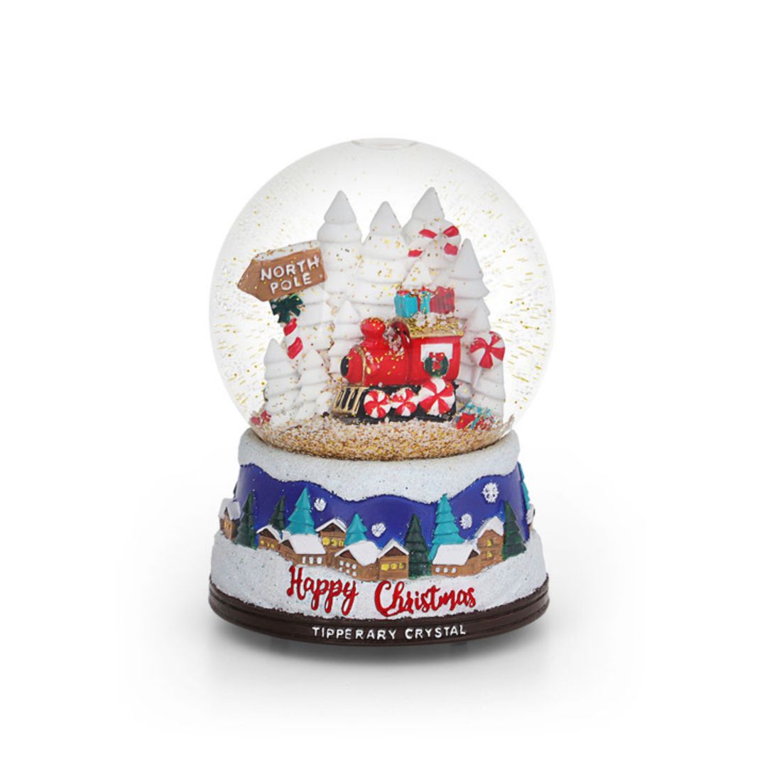 TIPPERARY CYRSTAL CHRISTMAS TRAIN SNOWGLOBE