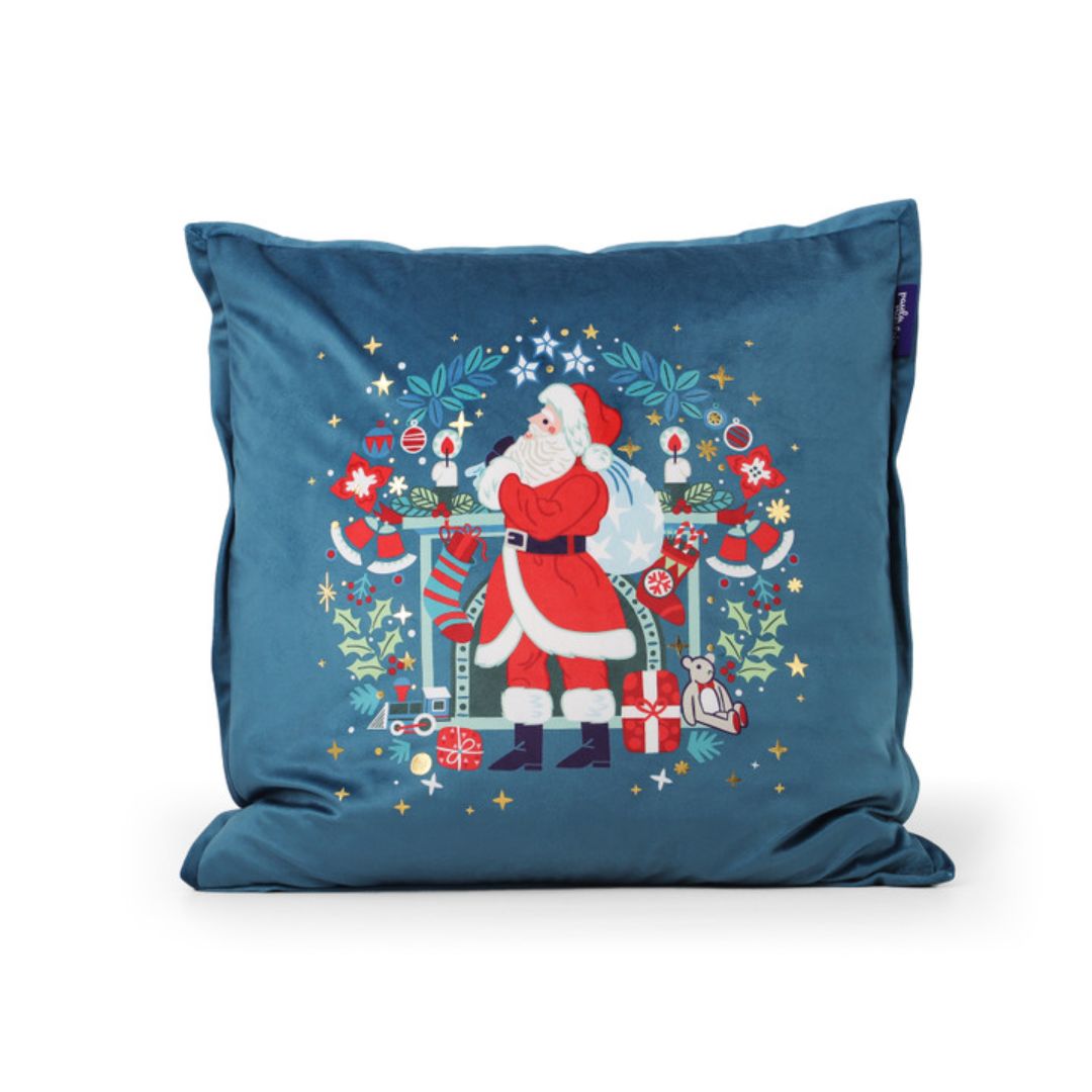 TIPPERARY CRYSTAL CHRISTMAS CUSHION SANTA WITH SACK