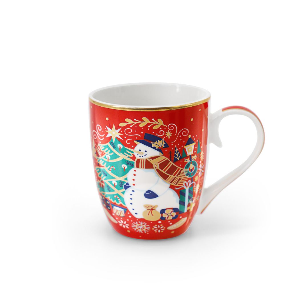 TIPPERARY CRYSTAL CHRISTMAS MUG SNOWMAN