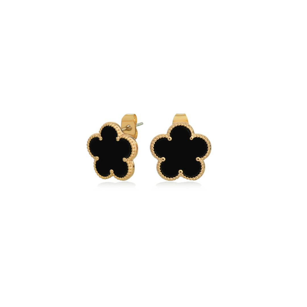 TIPPERARY FLEUR COLLECTION BLACK EARRINGS
