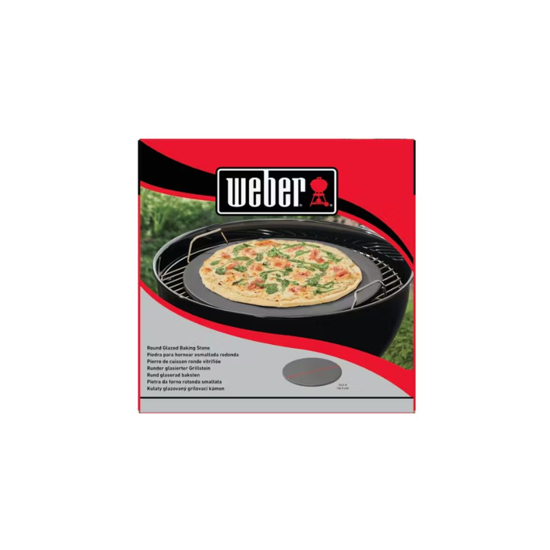 Weber Round Glazed Baking Stone | 36cm
