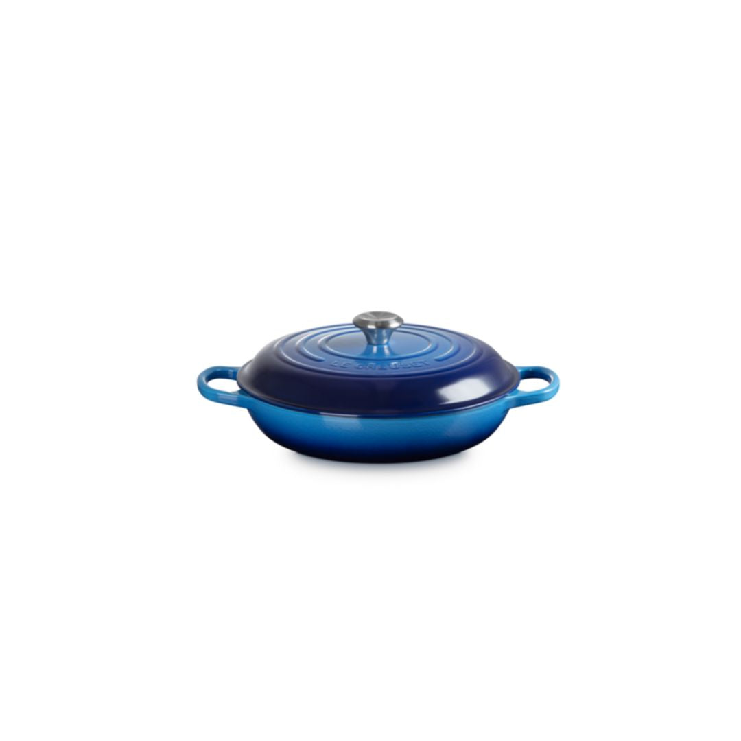 LE CREUSET SHALLOW CASSEROLE 30CM | AZURE BLUE