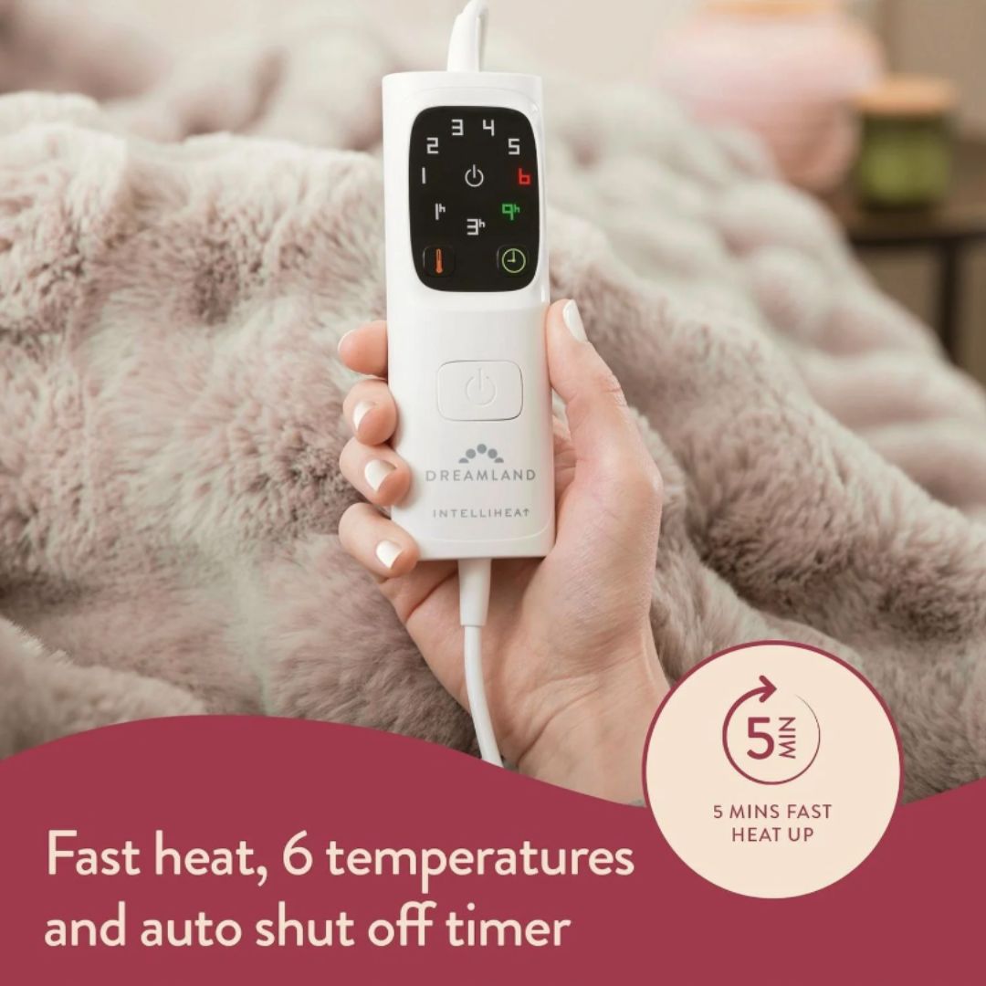 Dreamland Hygge Days Luxury Faux Fur Electric Throw | 26042