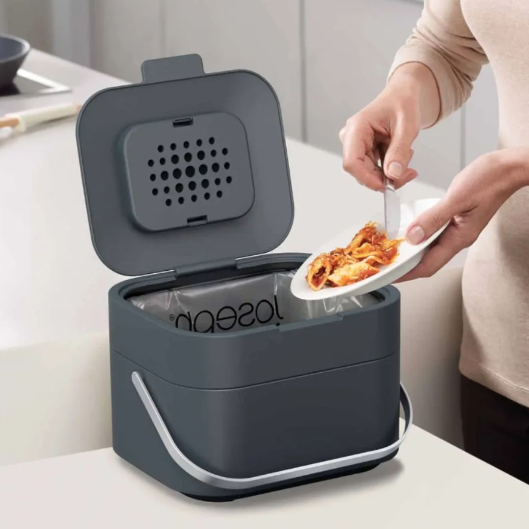 JOSEPH JOSEPH STACK 4 GREY FOOD WASTE CADDY