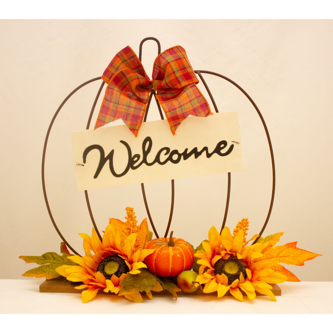 WELCOME PUMPKIN DECOR