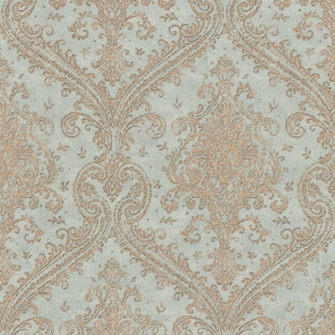 RYAN WALLCOVERINGS DAMASK SAPHIRA RASCH WALLPAPER