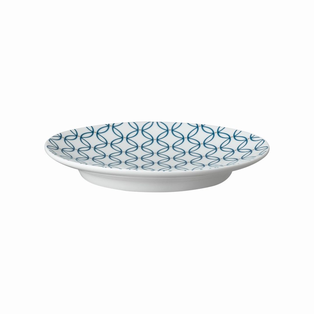 DENBY PORCELAIN MODERN DECO SMALL PLATE BLUE ACC