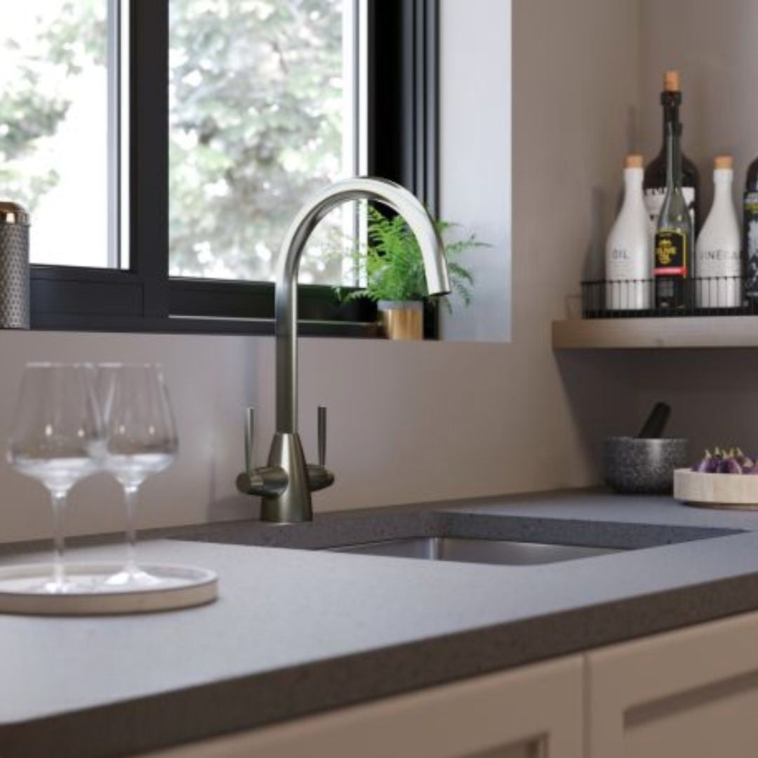 St James Ivy Dual Lever Sink Mixer Brushed Chrome