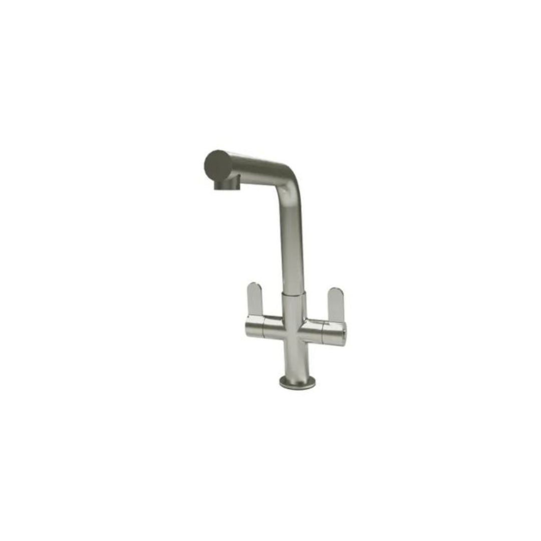 St James Ida Dual Lever Sink Mixer | Brushed Chrome