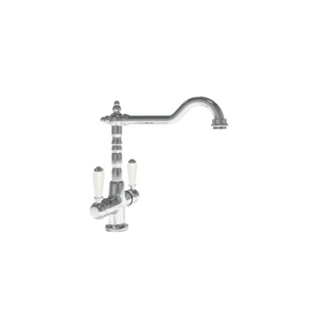 St James Alma Traditional Dual Ceramic Lever Sink Mixer | Chrome