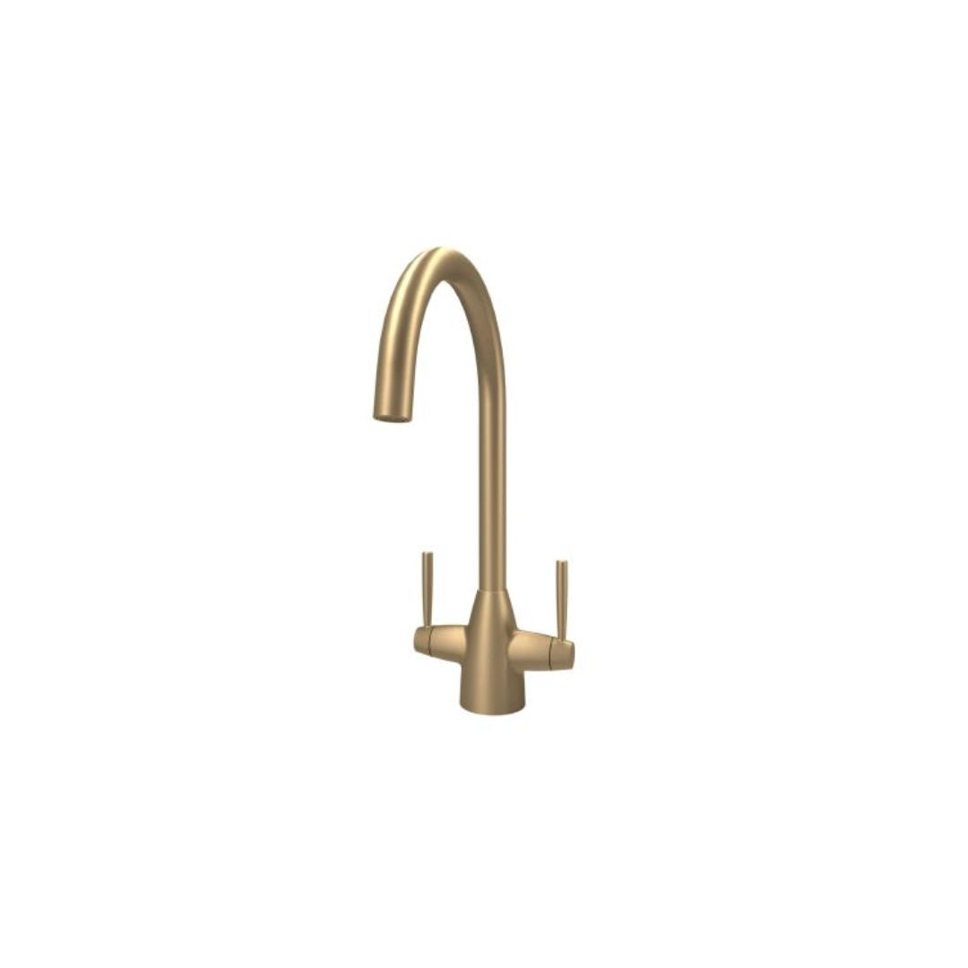 St James Ivy Dual Lever Sink Mixer | Brushed Brass