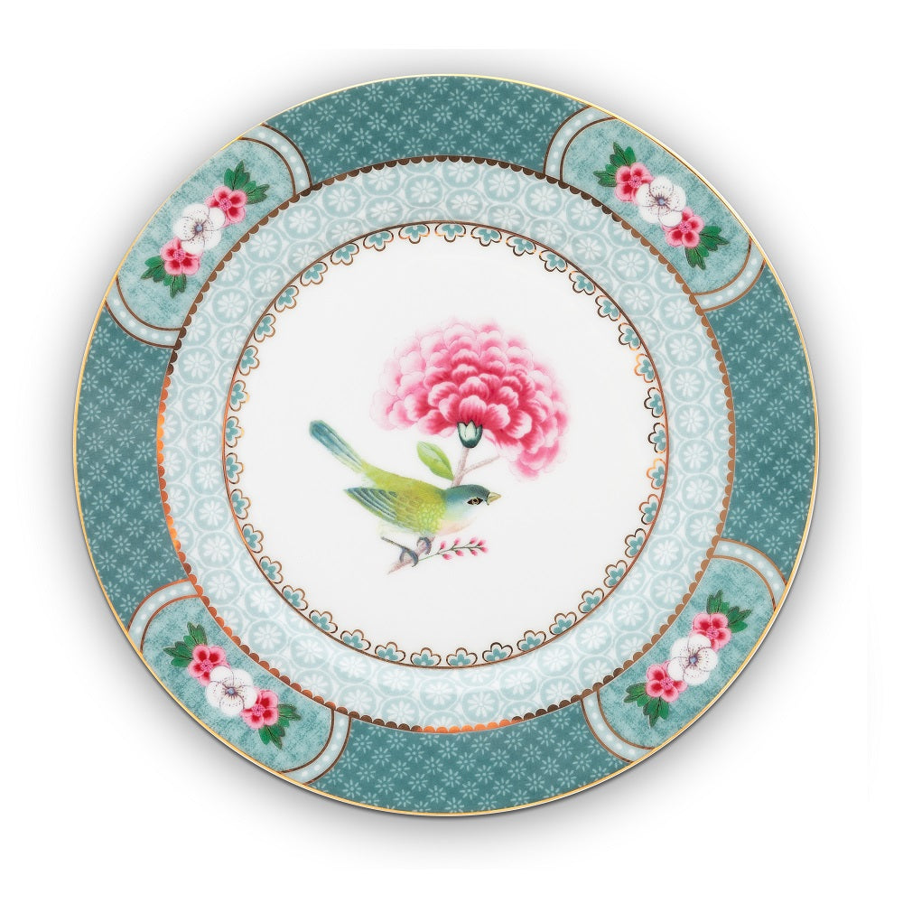 PIP STUDIO BLUSHING BIRDS PLATE BLUE 17CM