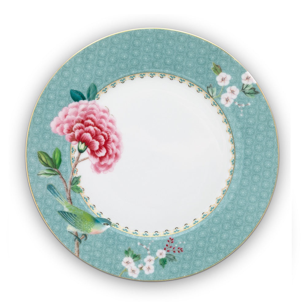 PIP STUDIO BLUSHING BIRDS PLATE BLUE 21CM