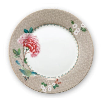 PIP STUDIO BLUSHING BIRDS PLATE KHAKI 21CM