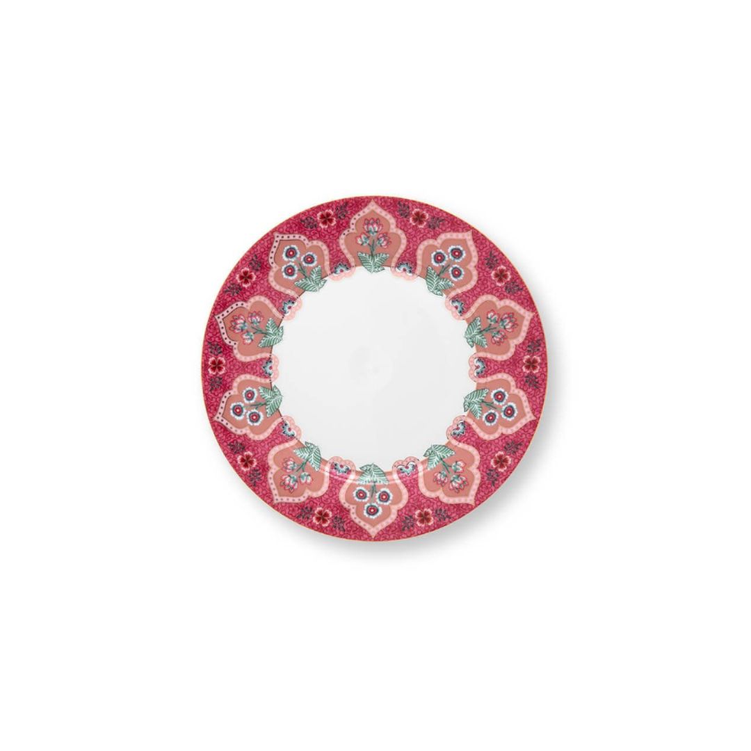 PIP STUDIO BREAKFAST PLATE FLOWER FESTIVAL DARK PINK