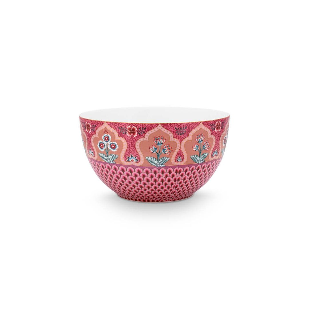 PIP STUDIO BOWL FLOWER FESTIVAL SCALLOP DECO DARK PINK