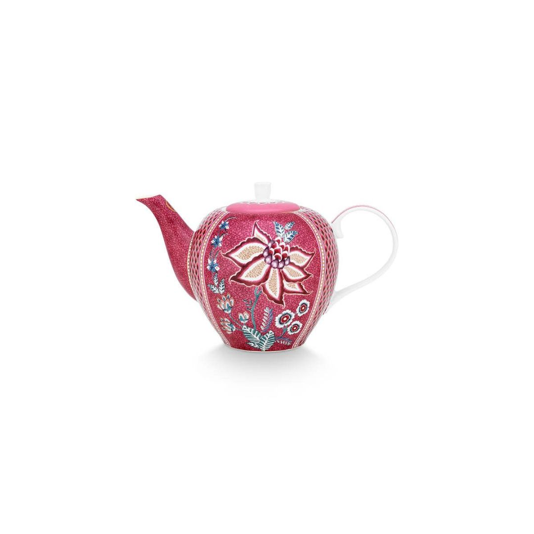 PIP STUDIO TEAPOT FLOWER FESTIVAL DARK PINK