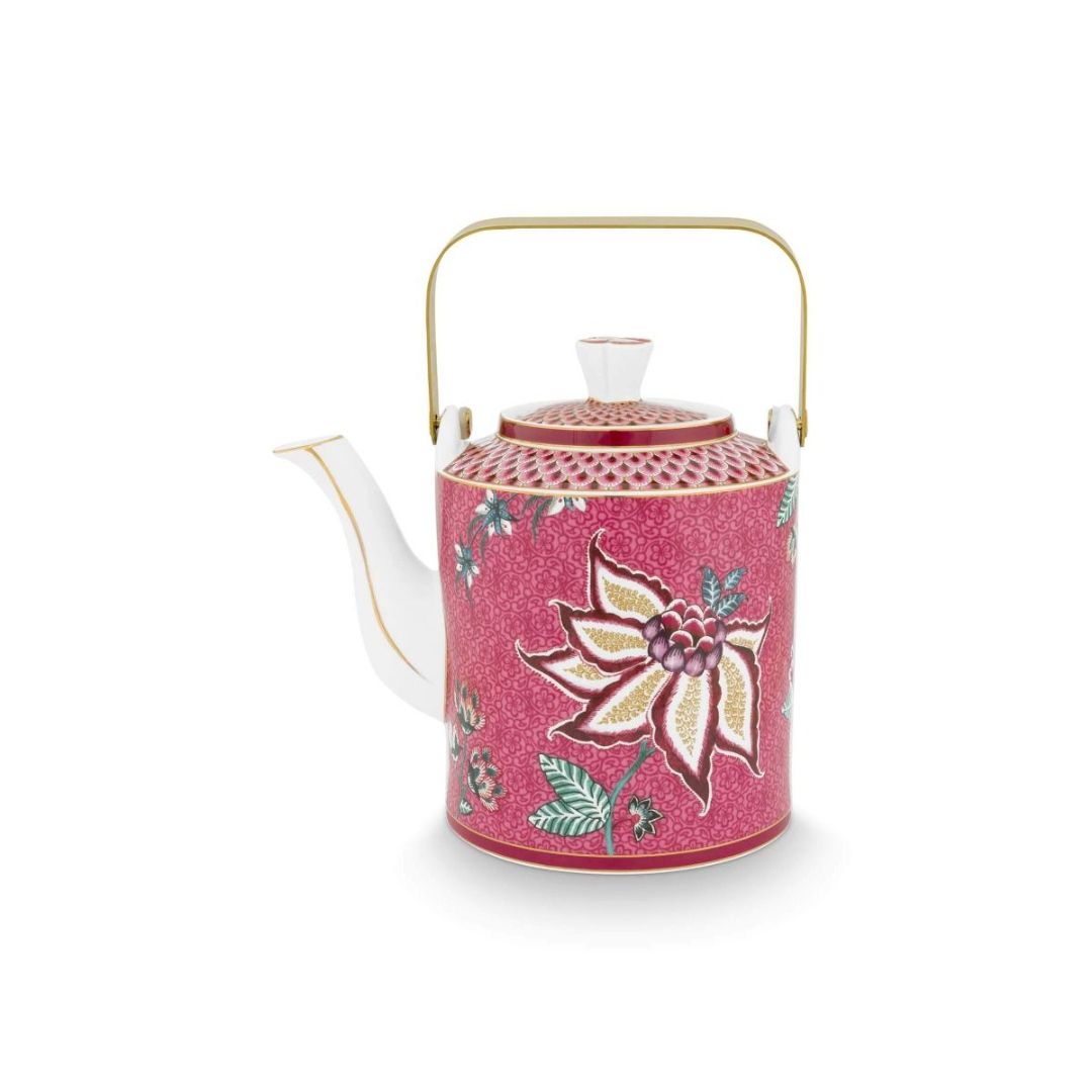 PIP STUDIO ORIENTAL FLOWER FESTIVAL TEAPOT DARK MEDIUM