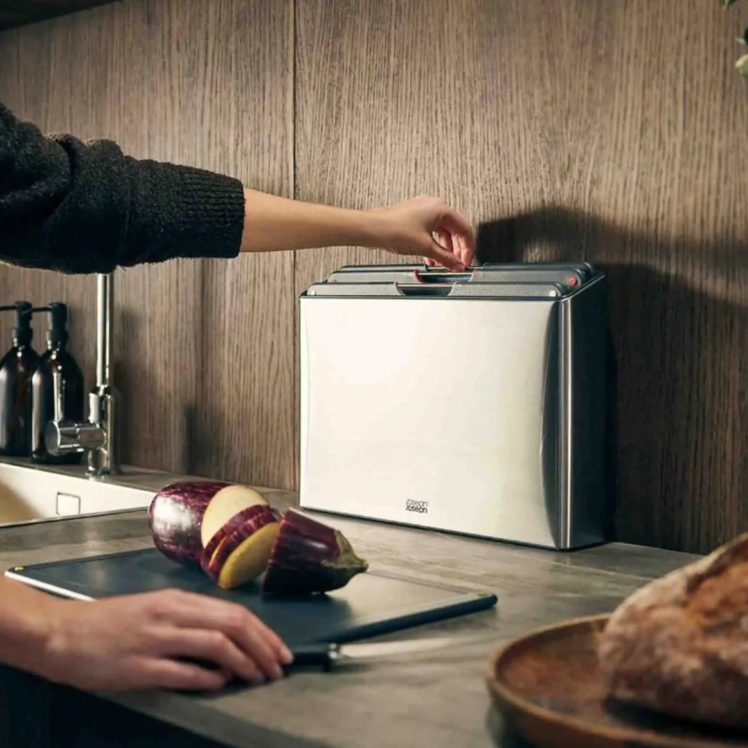 JOSEPH JOSEPH FOLIO™ STEEL 4 PIECE CHOPPING BOARD SET