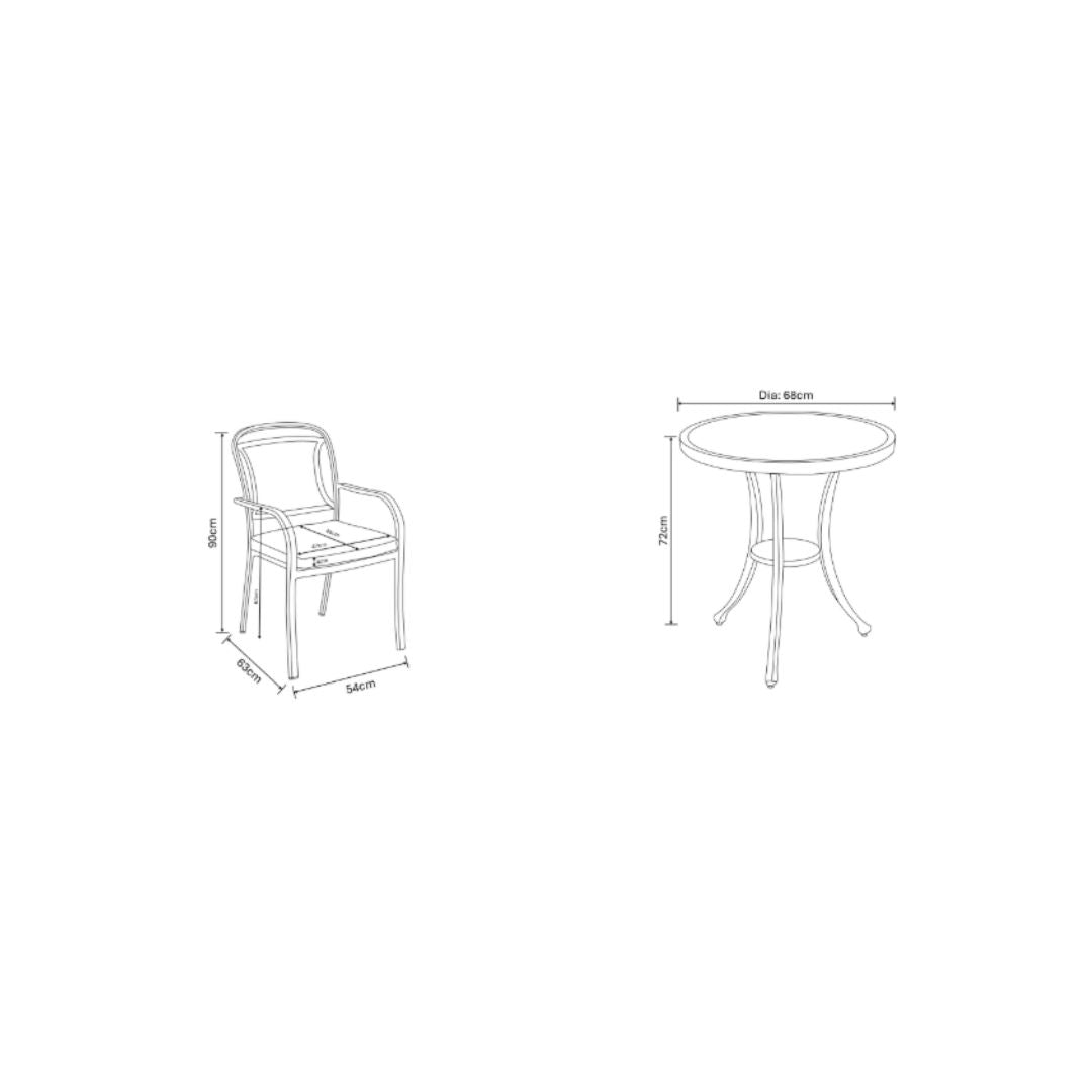 HARTMAN BERKELEY BISTRO SET | 2 SEATER