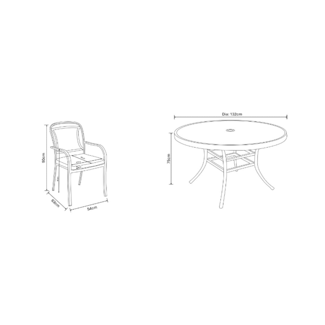 HARTMAN BERKELEY SET WITH PARASOL | 6 SEATER
