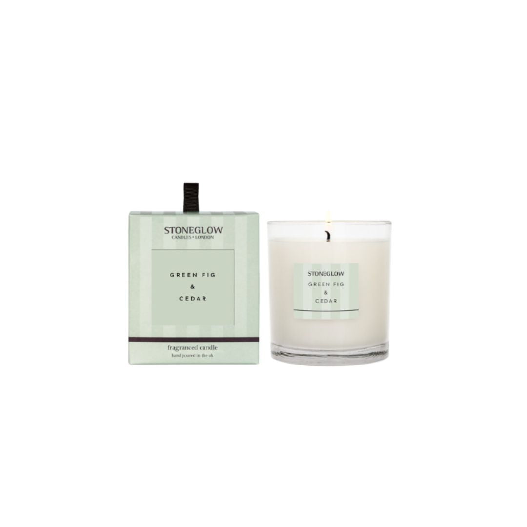 STONEGLOW MODERN CLASSIC CANDLE | GREEN FIG & CEDAR