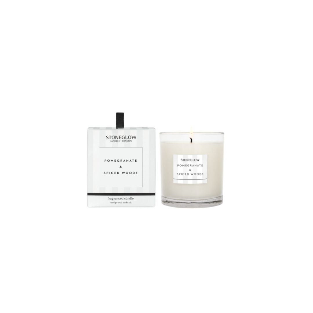 STONEGLOW MODERN CLASSIC CANDLE | POMEGRANATE & SPICED WOODS