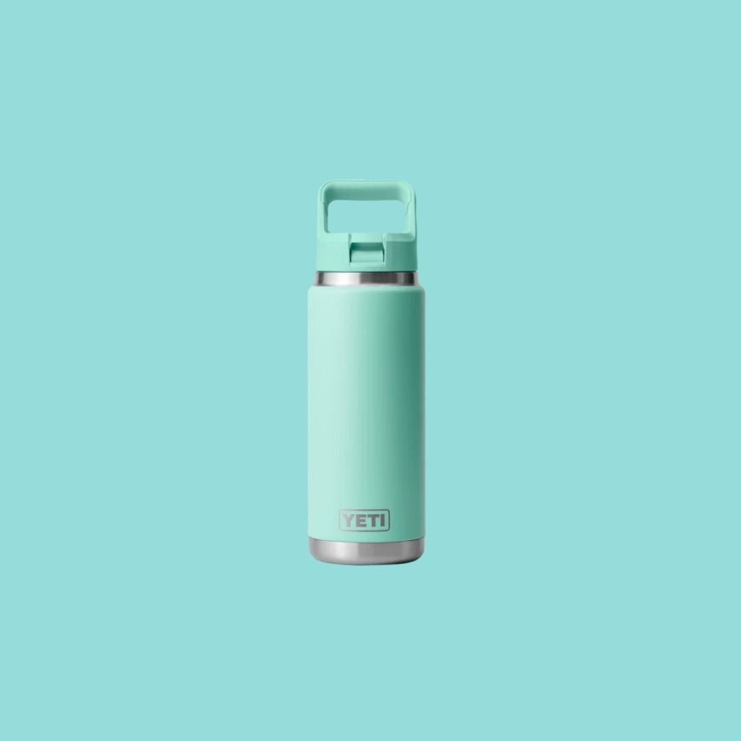 Yeti Rambler 26oz Bottle with Colour-Matched Straw Cap | Seafoam