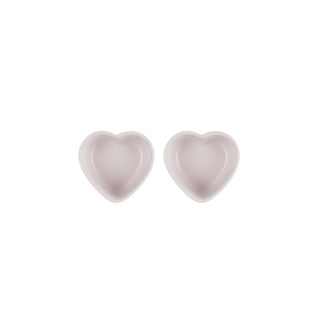 Le Creuset Stoneware Set of 2 Heart Ramekins