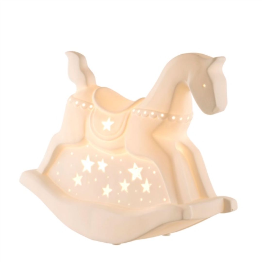 BELLEEK LIVING ROCKING HORSE LUMINAIRE