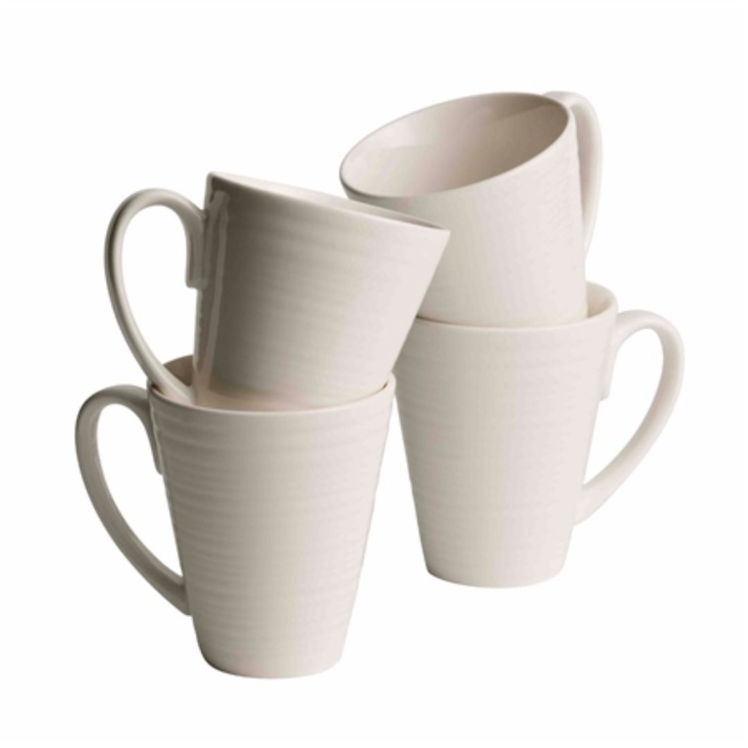 BELLEEK LIVING RIPPLE MUGS SET