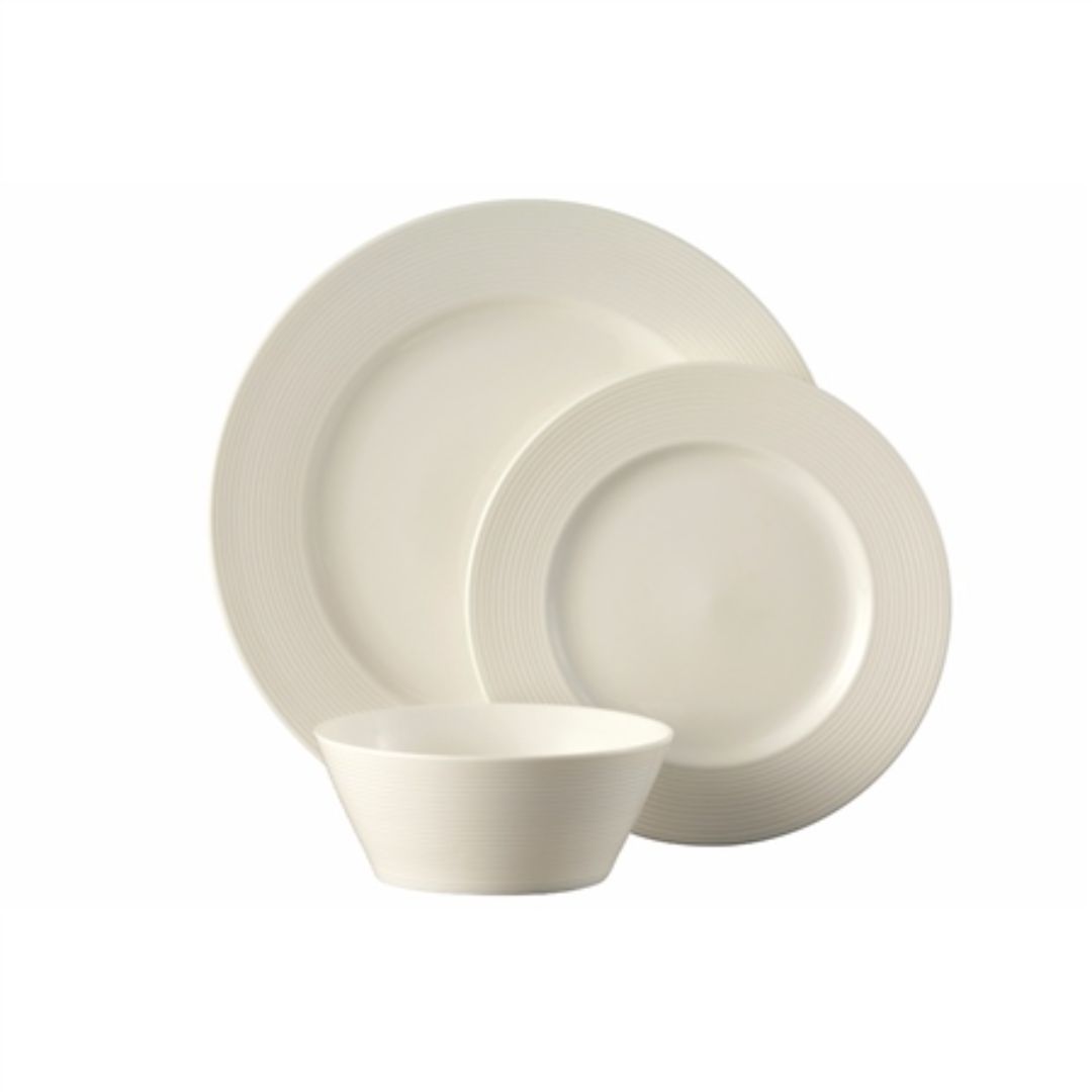 BELLEEK LIVING RIPPLE DINNERWARE 12 PIECE SET