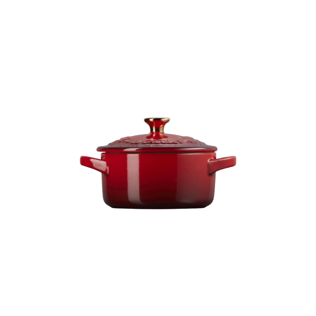 LE CREUSET STONEWARE HOLLY PETITE CASSEROLE | CERISE