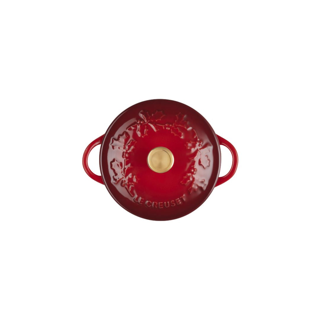 LE CREUSET STONEWARE HOLLY PETITE CASSEROLE | CERISE