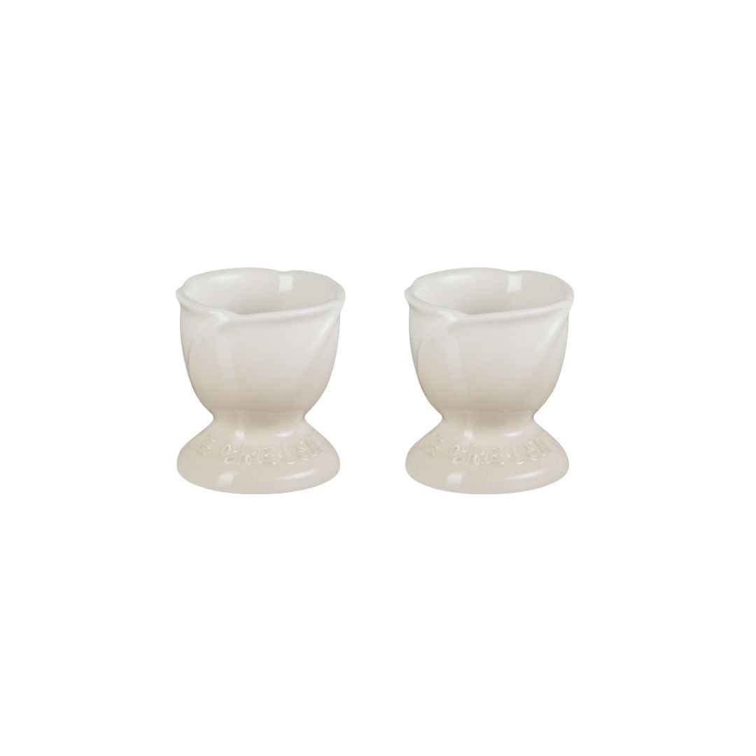 Le Creuset Stoneware Jardin Set of 2 Egg Cups | Meringue