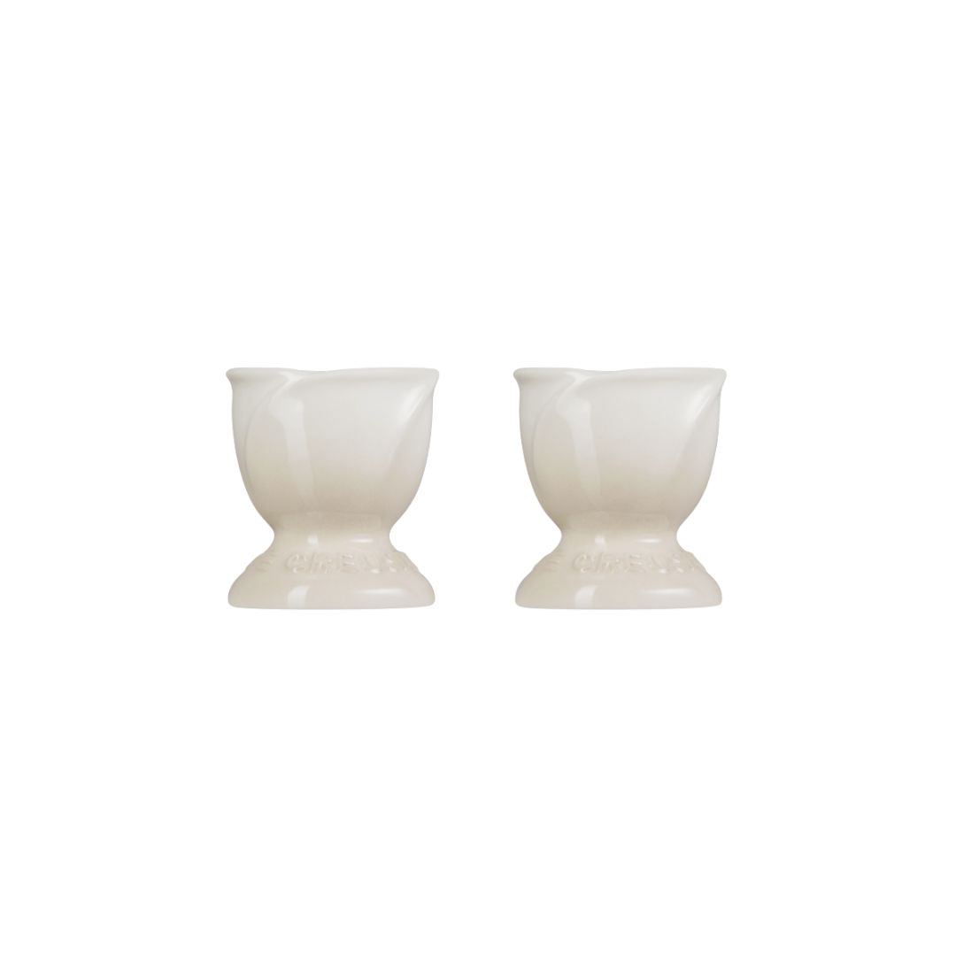 Le Creuset Stoneware Jardin Set of 2 Egg Cups | Meringue