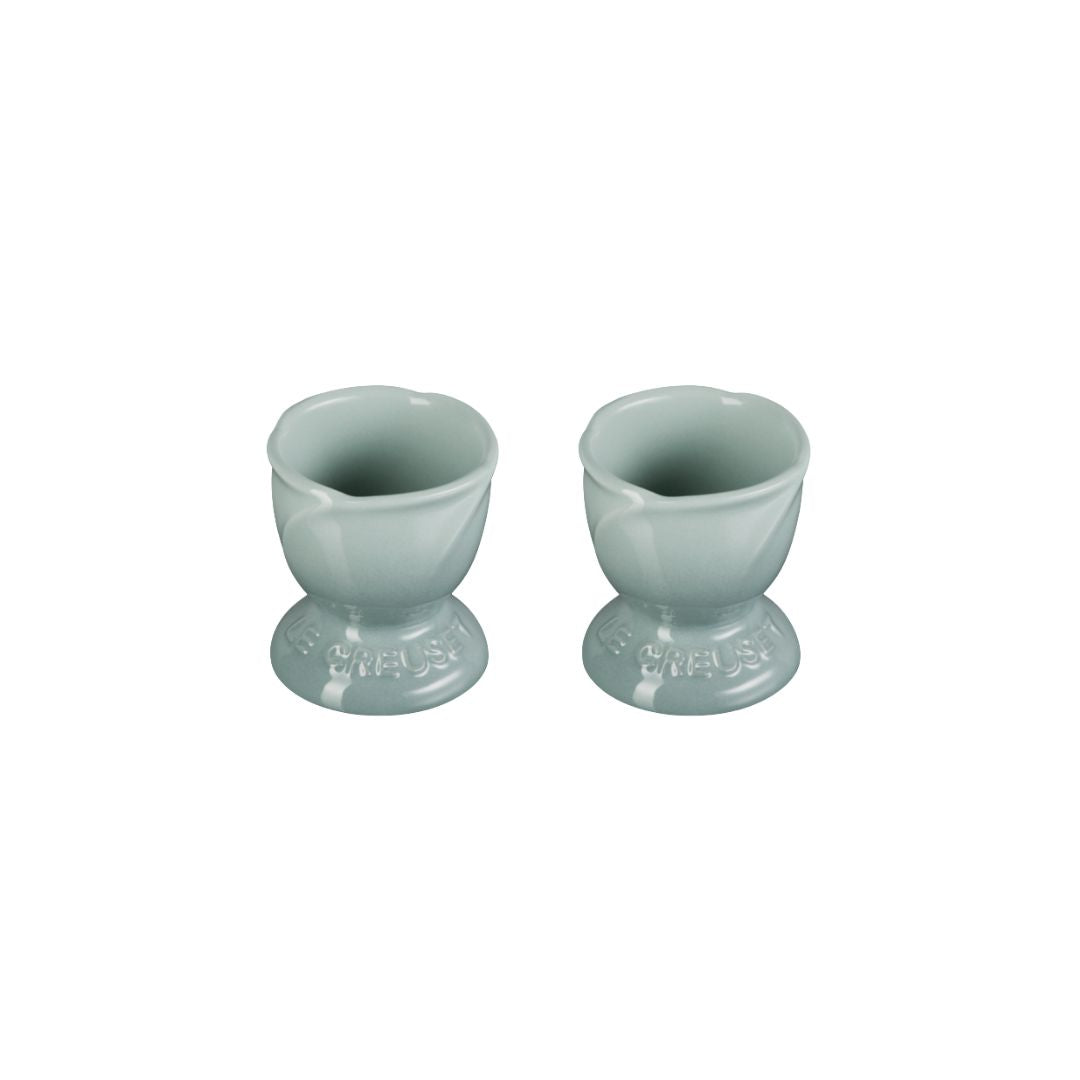 Le Creuset Stoneware Jardin Set of 2 Egg Cups | Sea Salt