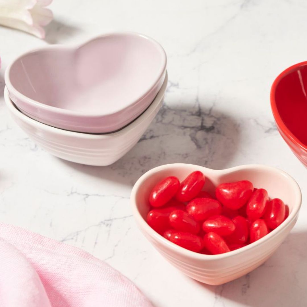 Le Creuset Stoneware Set of 4 Mini Heart Bowls
