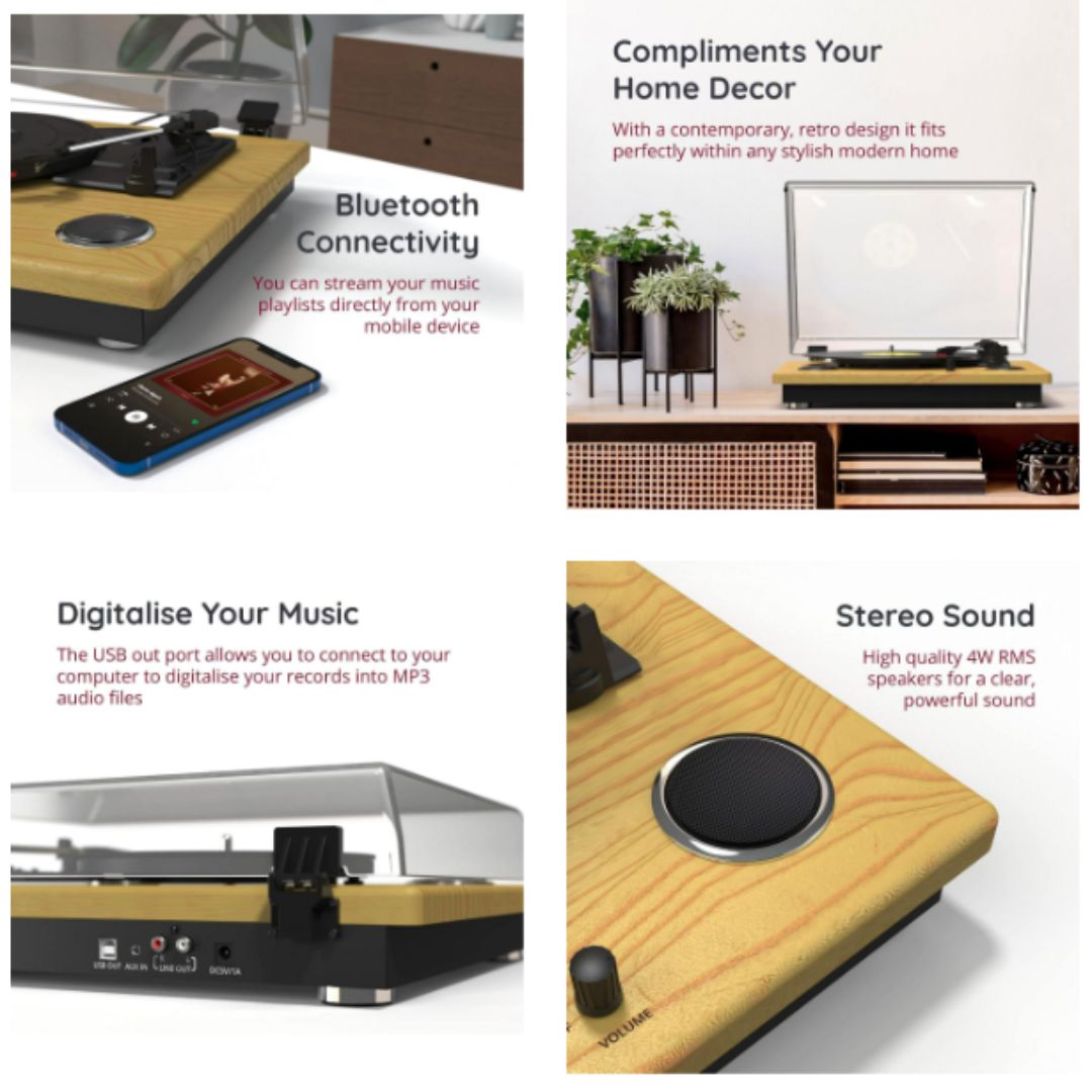 i-Star Record Player with Bluetooth