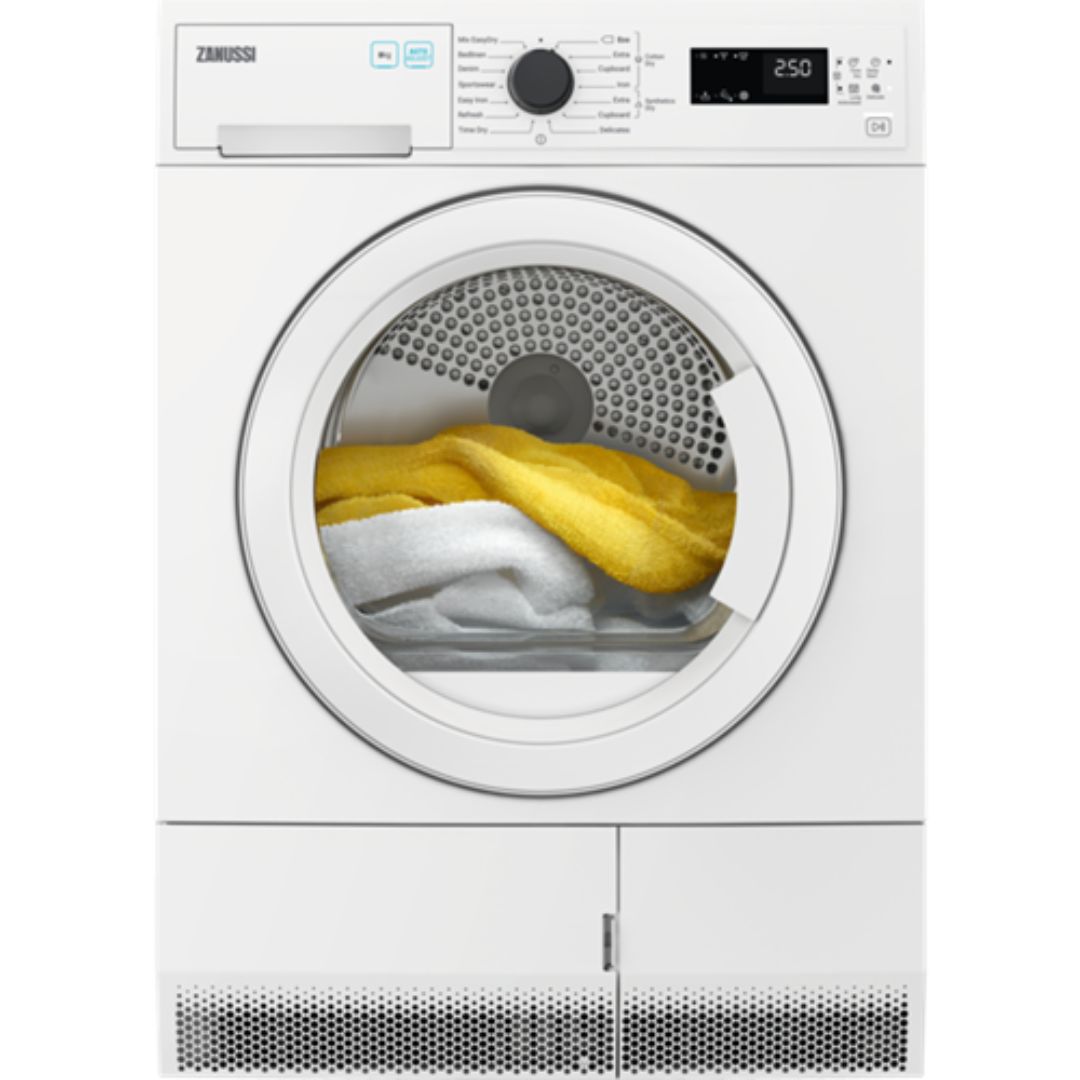 ZANUSSI ZDC82B4PW 8KG CONDENSER DRYER B ENERGY