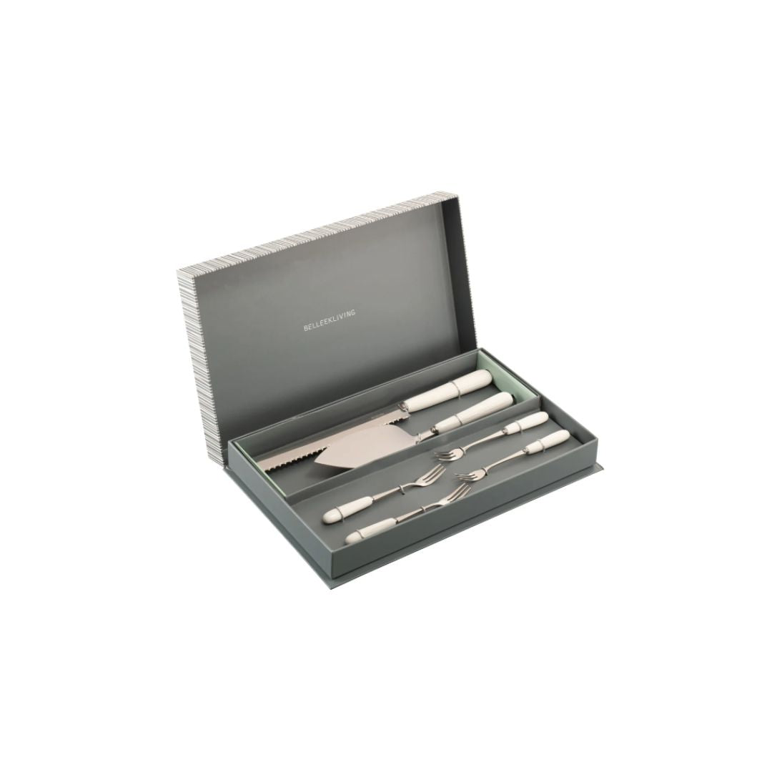 BELLEEK LIVING ERNE PASTRY SET